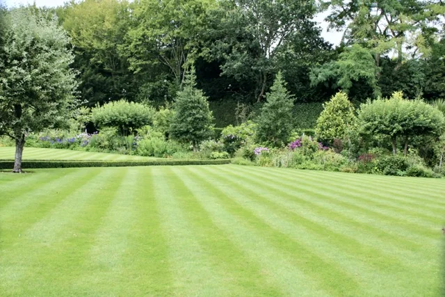 striped lawn formal garden 1